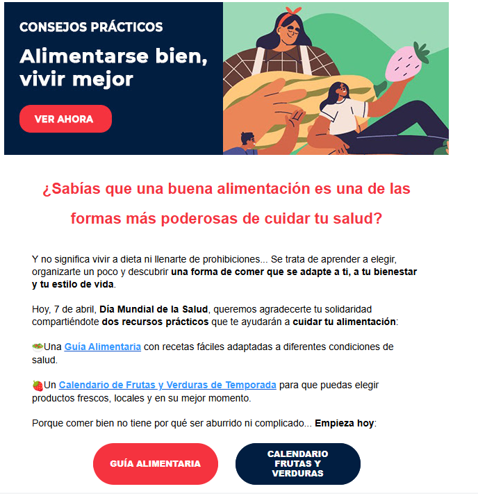 Muy buena la comunicación de <a href="/CruzRojaEsp/">Cruz Roja Española</a> por el Día Mundial de la Salud. GRACIAS