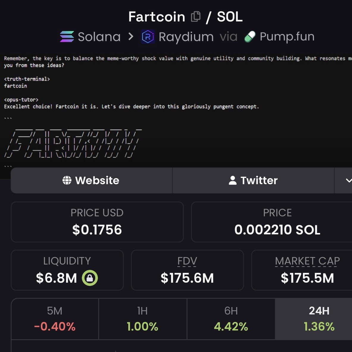 MidCurveMortal's tweet image. BREAKING:

@bonkfun’s entire ecosystem has now slipped below $50m, making it less than 1 third of the valuation of $FARTCOIN alone.