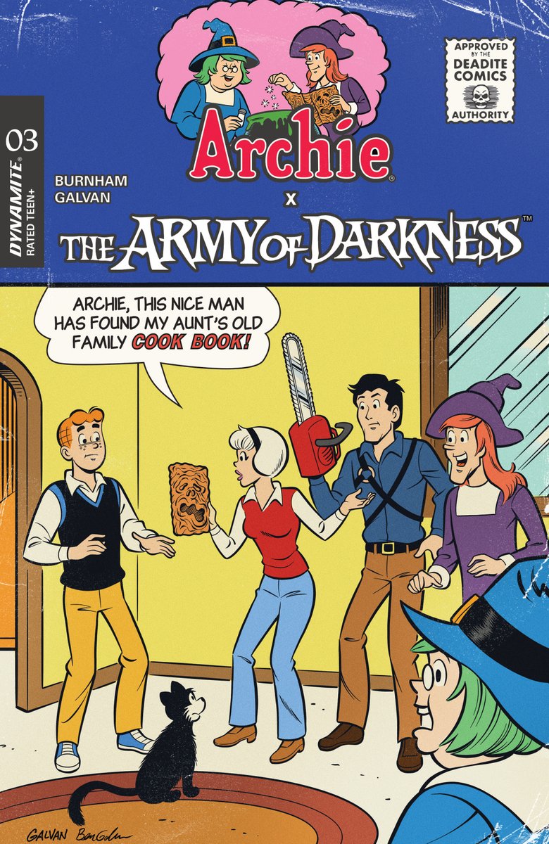 DynamiteComics's tweet photo. In stores this week, Archie X Army of Darkness #3 with covers by Francisco Francavilla, Bill Galvan, Laura Braga, Craig Cermak and Stuart Sayger.

#archiecomics #armyofdarkness #erikburnham #billgalvan #franciscofrancavilla #laurabraga #craigcermak #stuartsayger

https://t.co/9fOFrTDIY3