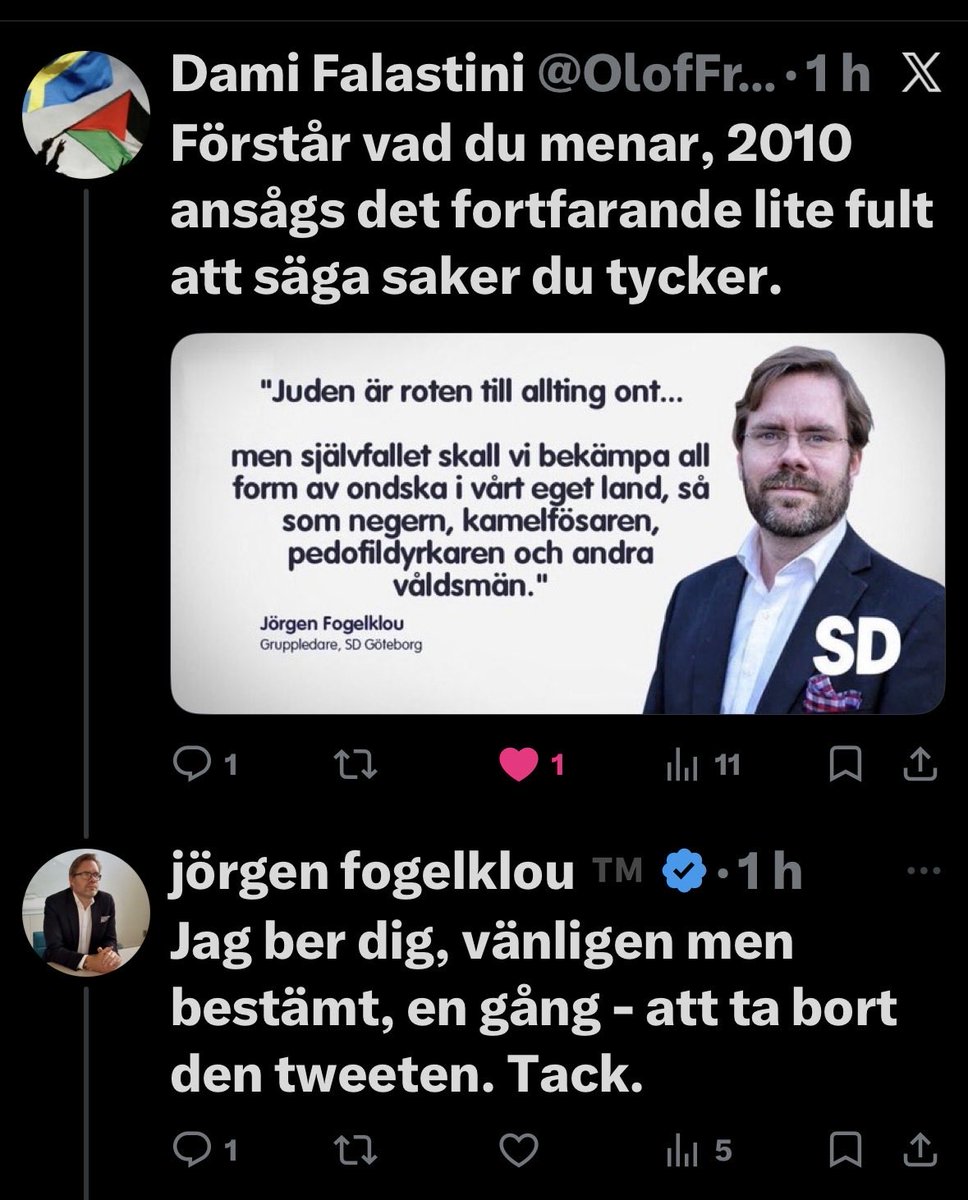 hogerkollen's tweet image. Jobbigt för SD-politikern Jörgen "Afghan" Fogelklou i Göteborg när hans egen antisemitism kommer på tal och hans judehat hinner ikapp honom.

#svpol #svpolitik #antisemitism #Sverigedemokraterna