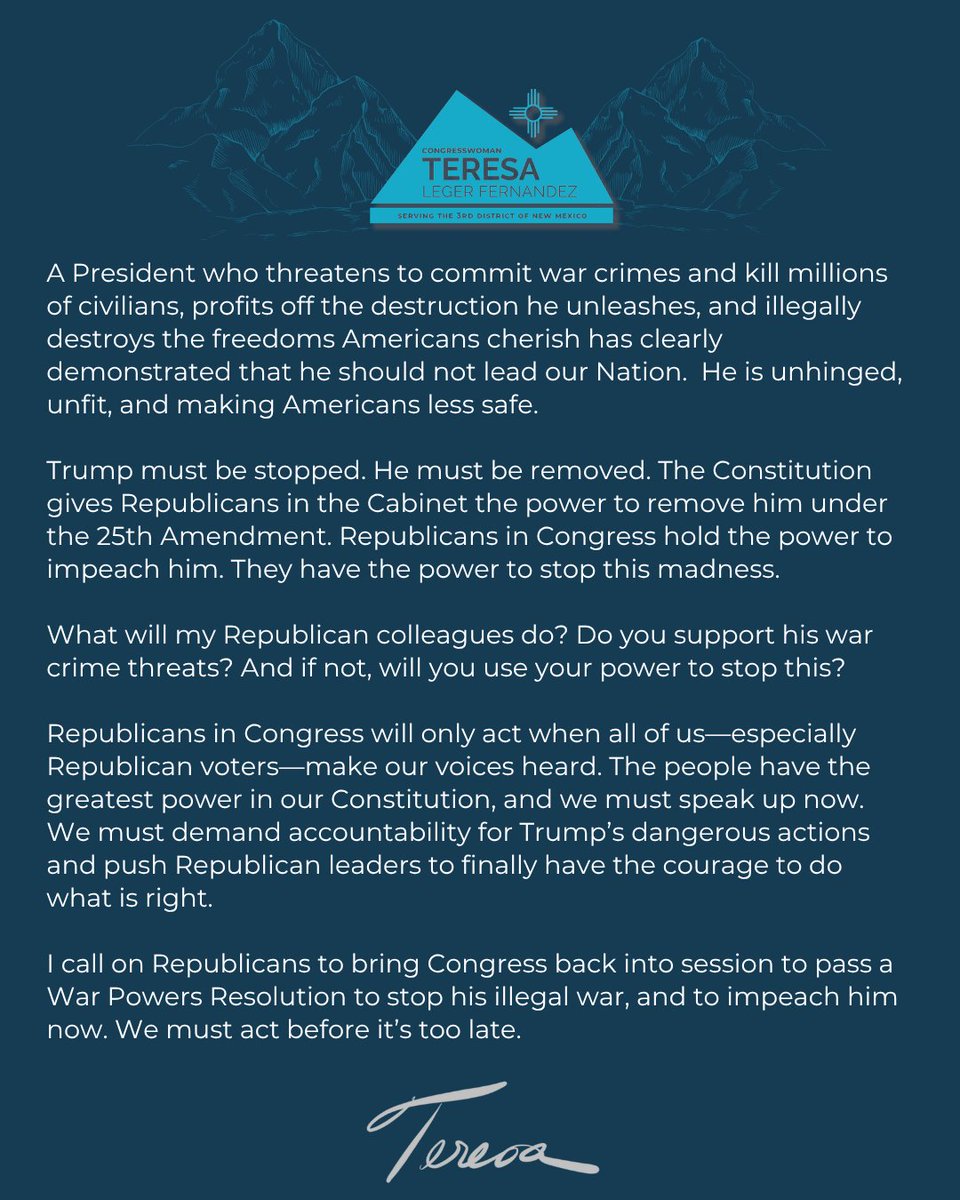 Rep. Teresa Leger Fernández tweet media