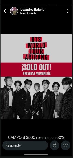 Mad⁷ 🇨🇴 VERÁ A BTS LOS 2 DÍAS tweet media