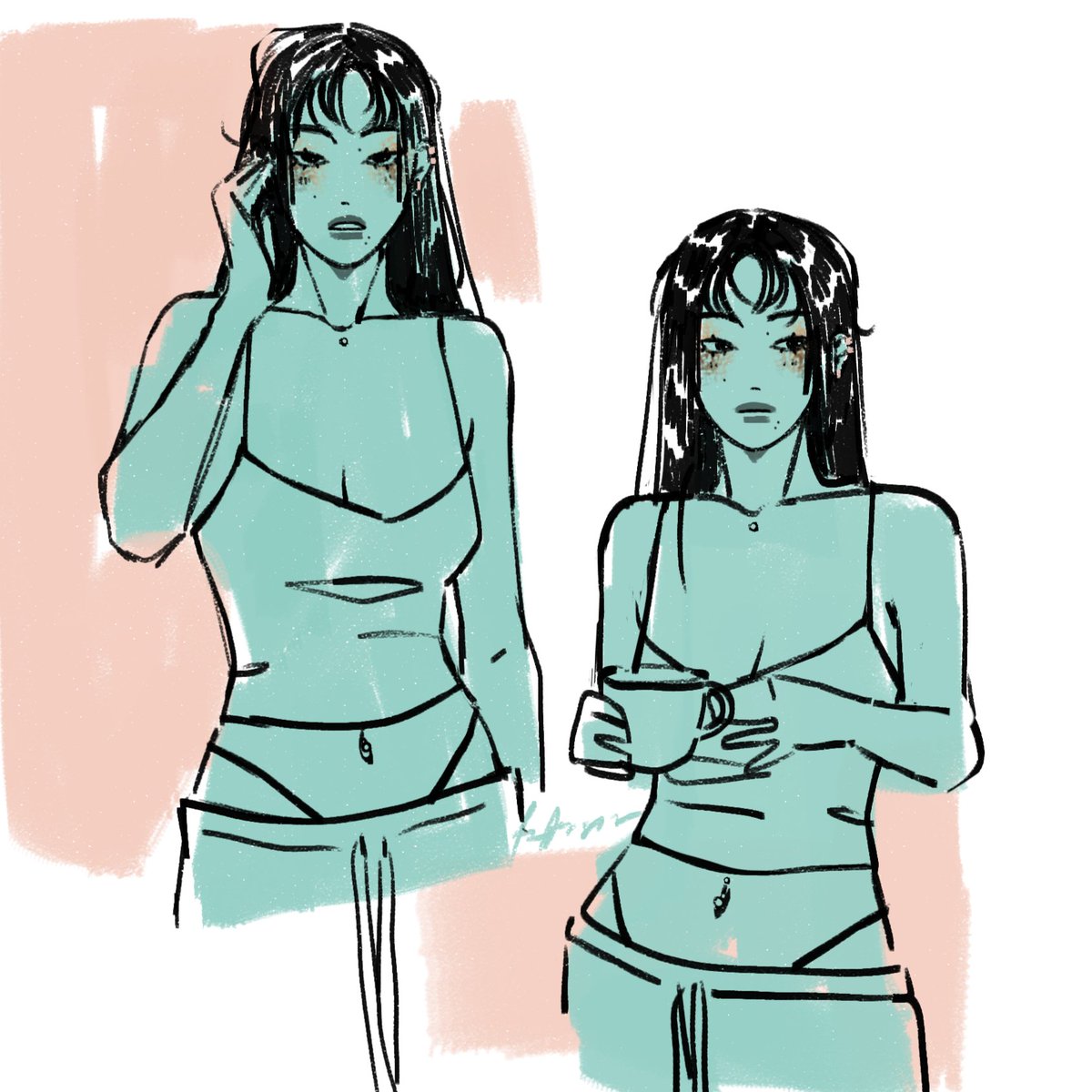subcastiels's tweet photo. happy (late) asexual day to Me and my oc sumin Yay 🩷 #ocposting #onMain https://t.co/UGL6zlNCxf