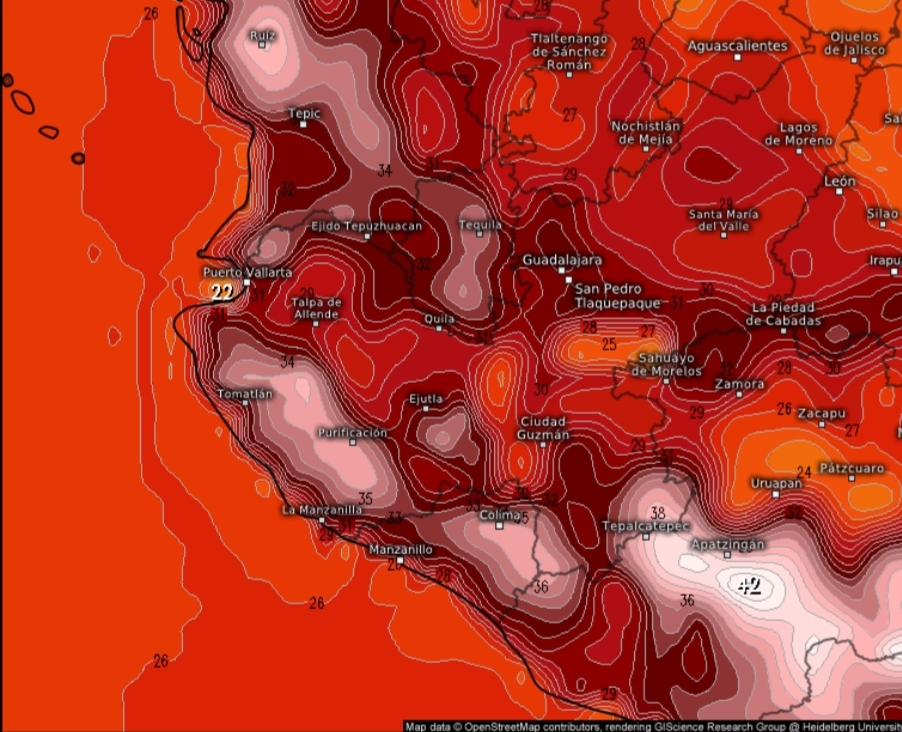 ⚠️ Ambiente caluroso y rachas de viento en Jalisco

Durante esta semana se prevé ambiente caluroso y seco, con temperaturas superiores a 35°C en varias regiones del estado, además de rachas de viento de 40 a 60 km/h.

Estas condiciones pueden provocar:
🔥 Golpes de calor
🌳 Caída
