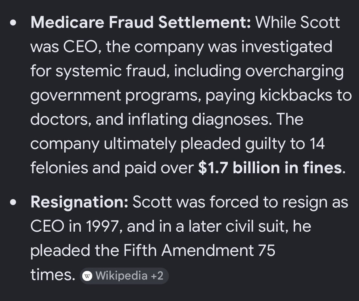 <a href="/RNCResearch/">RNC Research</a> For context Rick Scott committed healthcare fraud and that’s why he said jokingly if you cared about Medicare fraud you’d kill Rick Scott. I don’t always agree with Hasan but this was a funny one and he’s just pointing out the irony of him going after Medicare fraud.