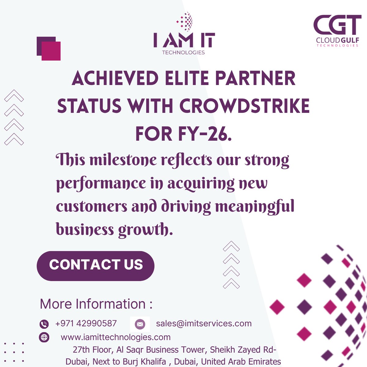 IAMITTech2019's tweet photo. Proud to share that we have achieved ELITE Partner status with CrowdStrike for FY26.

This milestone reflects our strong performance in acquiring new customers and driving meaningful business growth.

#Achievement #Growth #CyberSecurity #BusinessExcellence https://t.co/5PzEUMBToS