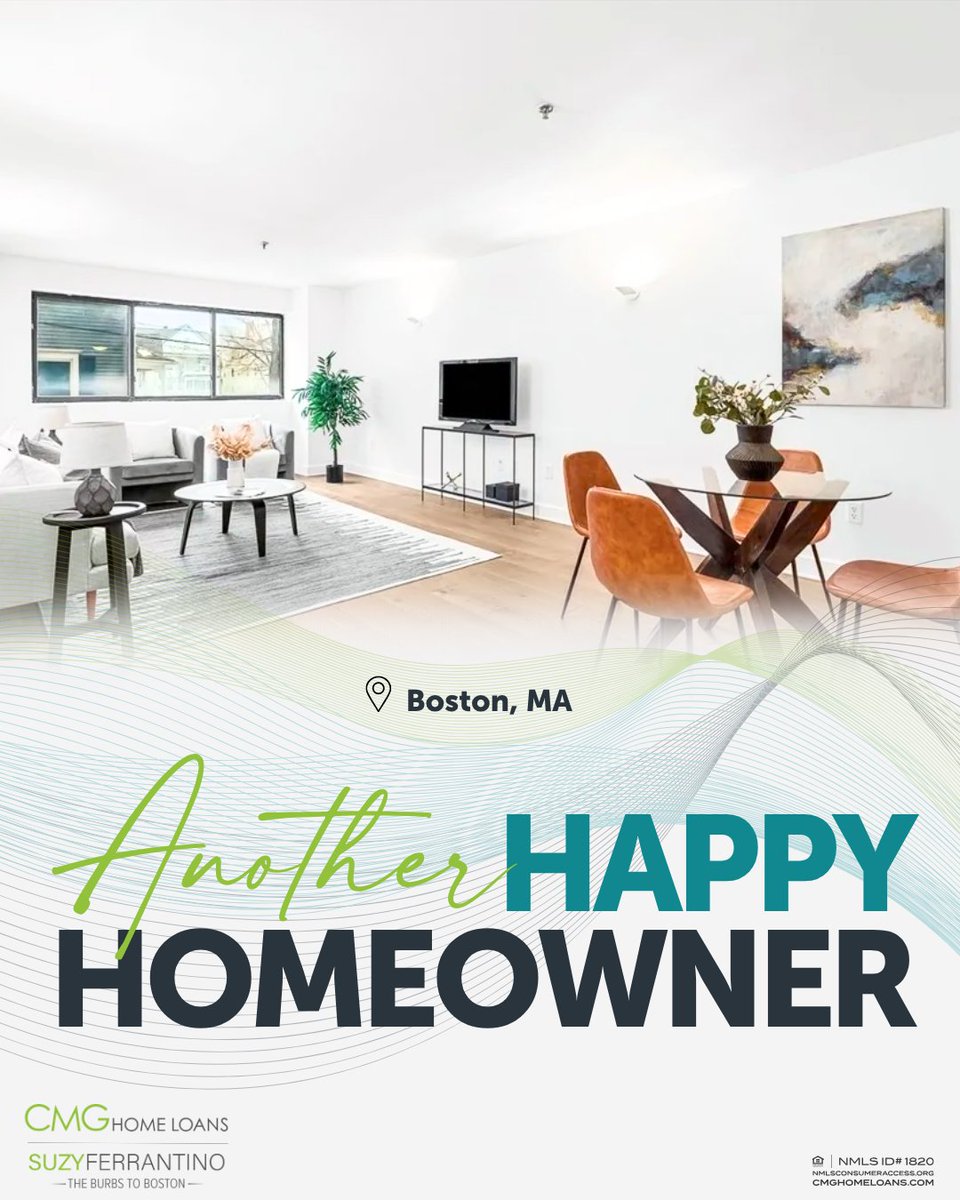 Suzylender's tweet photo. An exciting new chapter just started for Ashley—all the way in Boston, Massachusetts! Congratulations on your beautiful new home and this big move to such an incredible city. Thank you for trusting us to be a part of your journey and for financing with #TheBurbstoBoston! https://t.co/x0DK1TC80J