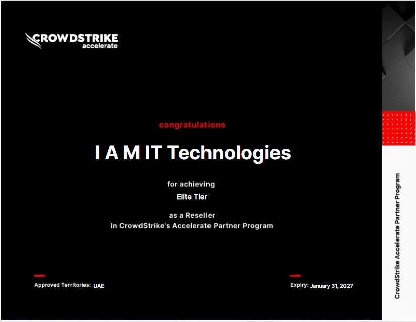 IAMITTech2019's tweet photo. Proud to share that we have achieved ELITE Partner status with CrowdStrike for FY26.

This milestone reflects our strong performance in acquiring new customers and driving meaningful business growth.

#Achievement #Growth #CyberSecurity #BusinessExcellence https://t.co/5PzEUMBToS