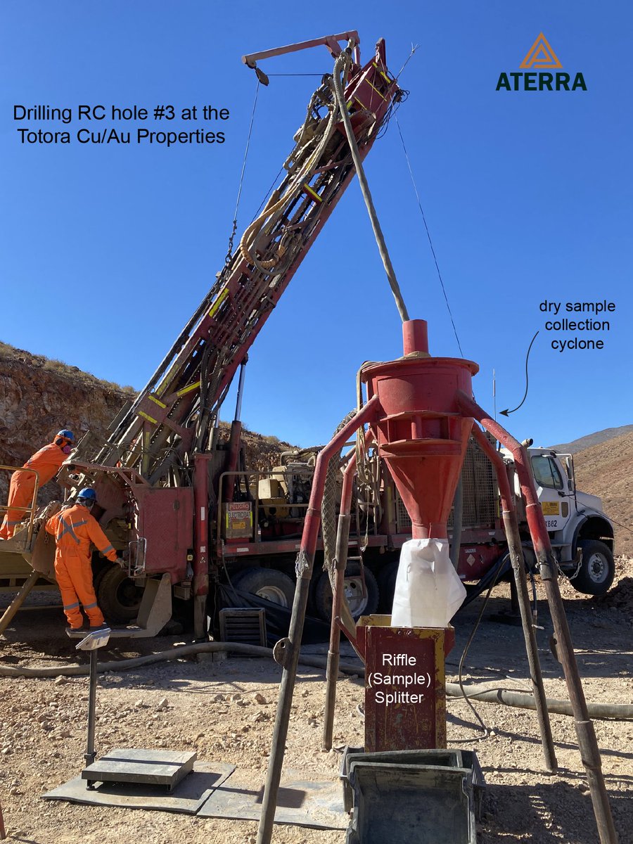 AterraMetals's tweet photo. ⛏️ RC hole #3 nearly done at Totora Cu/Au 🎯 Cyclone spinning, samples splitting - the team is pushing forward 💪 Results incoming 🔜 

#ATERRA #CopperGold #Drilling #Exploration https://t.co/8fYrW0l6Yi