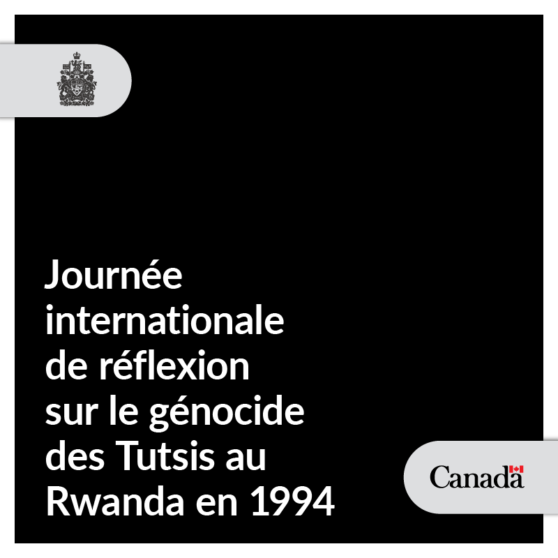 PMcanadien's tweet photo. Aujourd’hui, nous commémorons le génocide perpétré en 1994 contre les Tutsis au Rwanda.

Nous honorons les victimes, les survivants et ceux dont la vie a été bouleversée par ces atrocités, et nous nous engageons à bâtir un monde où ces horreurs ne seront pas oubliées ni répétées. https://t.co/bF9fRjrWOU