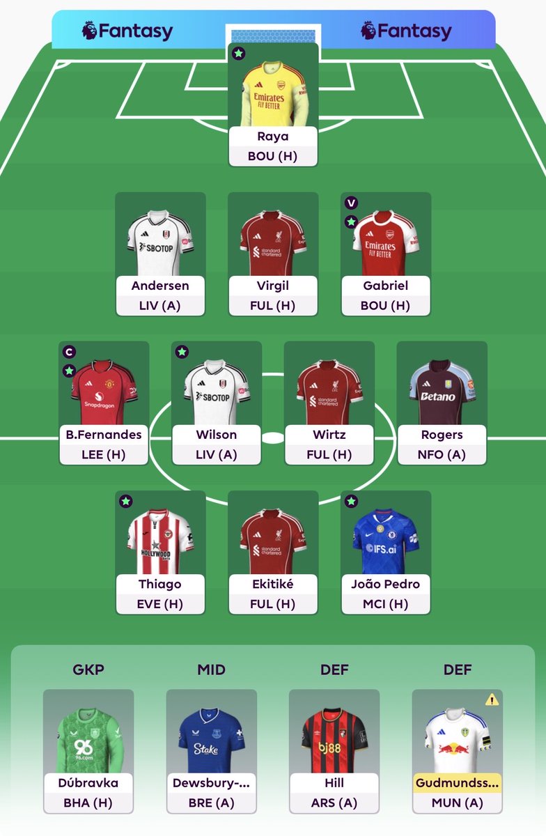 runiraito's tweet photo. @FPL_Harry 3 transfers left, 6.8M in the bank, with WC BB FH on hand. Planning to transfer in Van Hecke for Hill, Bowen for Pedro this GW. FH33, WC35, BB36/37 is the plan. Thanks Harry! https://t.co/PUNeSITwP2