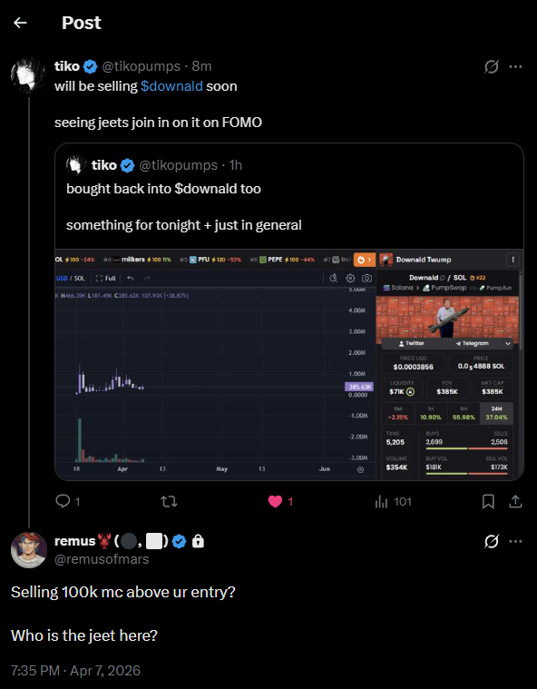 tikopumps's tweet image. the king 

$downald to the moon!
