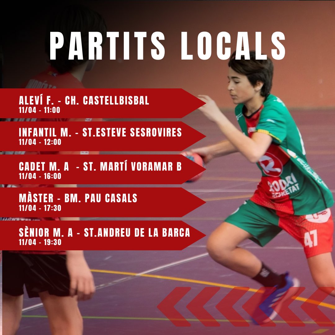 HandbolBerga's tweet photo. 👊🏻Tornem a l’acció, torna l’handbol al Municipal 💪🏻🔥

🔴Partits de la jornada🟢 https://t.co/aasBzgDP8O
