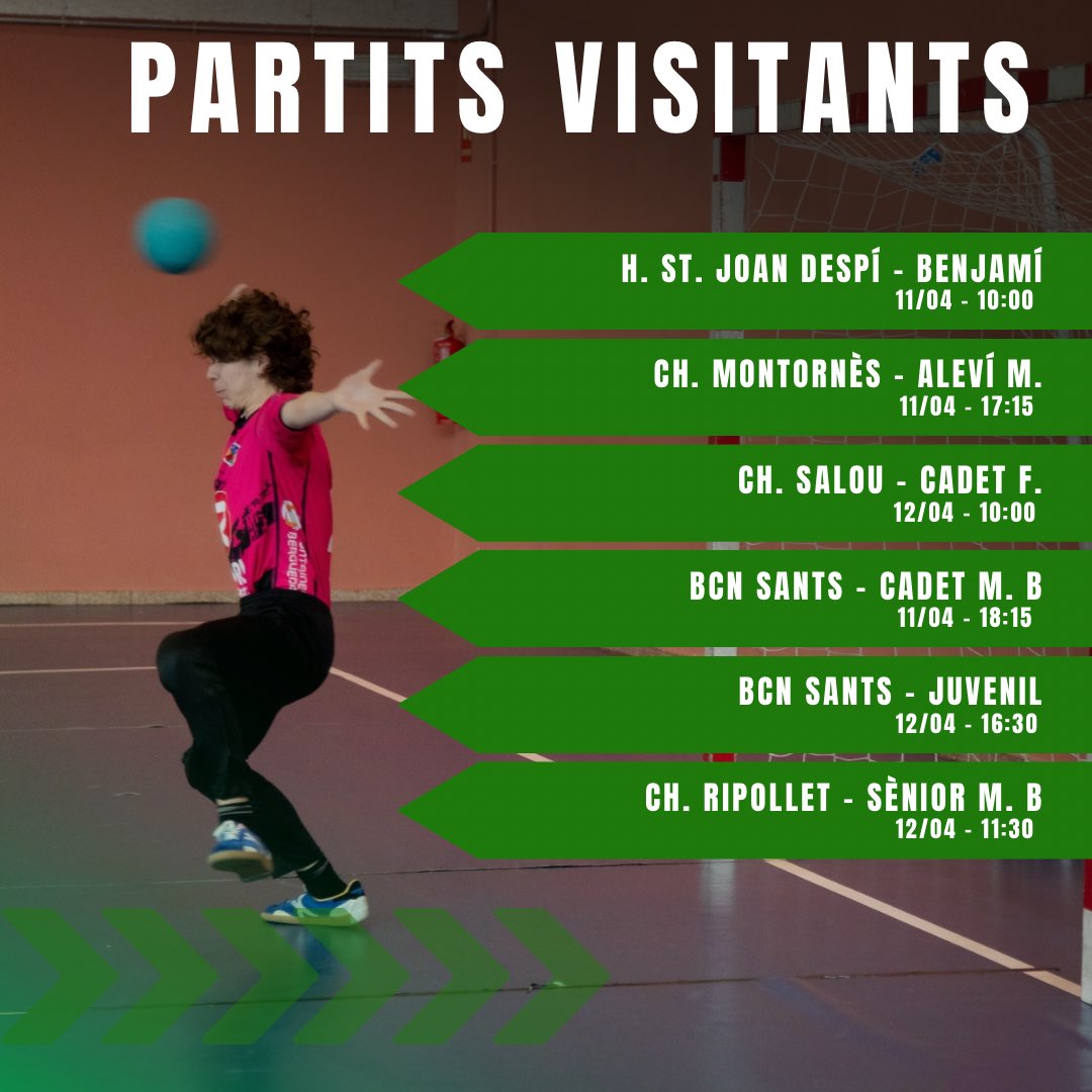 HandbolBerga's tweet photo. 👊🏻Tornem a l’acció, torna l’handbol al Municipal 💪🏻🔥

🔴Partits de la jornada🟢 https://t.co/aasBzgDP8O