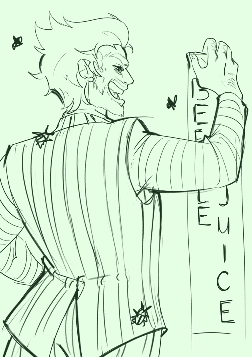 TairaTemiary's tweet photo. Beetlejuice, why are you so seху? I can't draw him as ugly or scary https://t.co/r217PMPKri