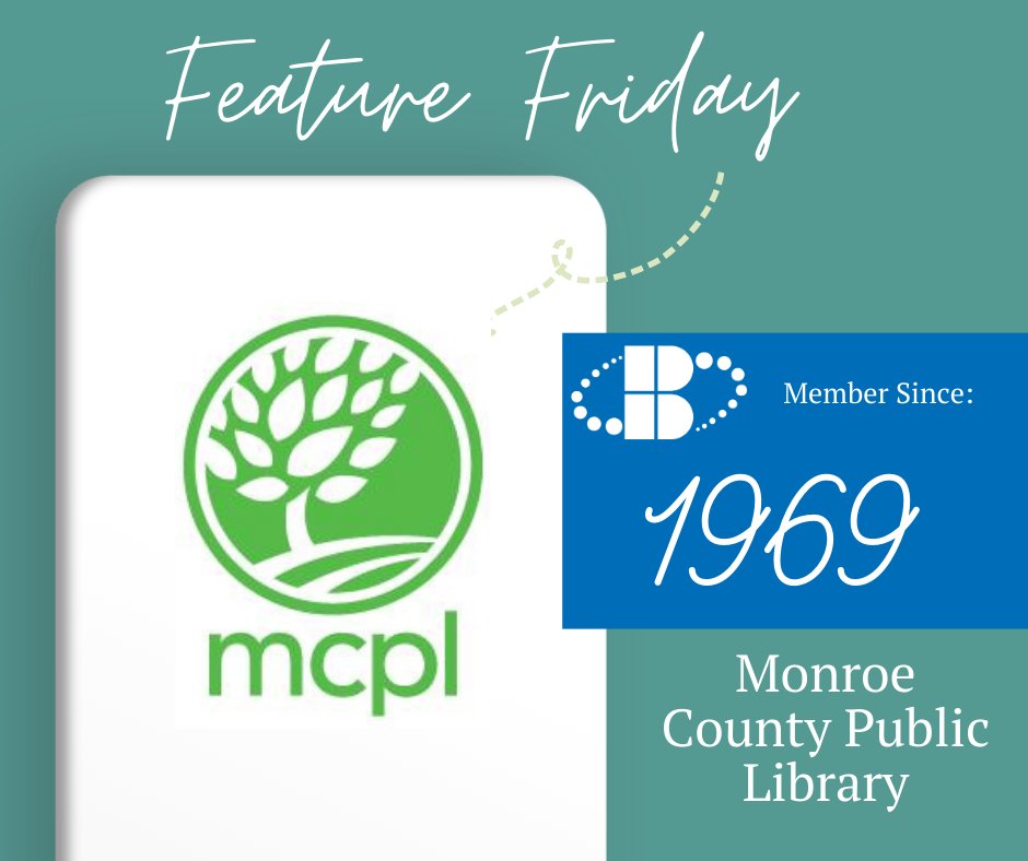 ChamberBloom's tweet image. Time for this week’s Feature Friday, Monroe County Public Library!

Member Since: 1969
Make sure to check them out!
mcpl.info

#ChamberBloom #FeatureFriday #ChamberMemberFeature