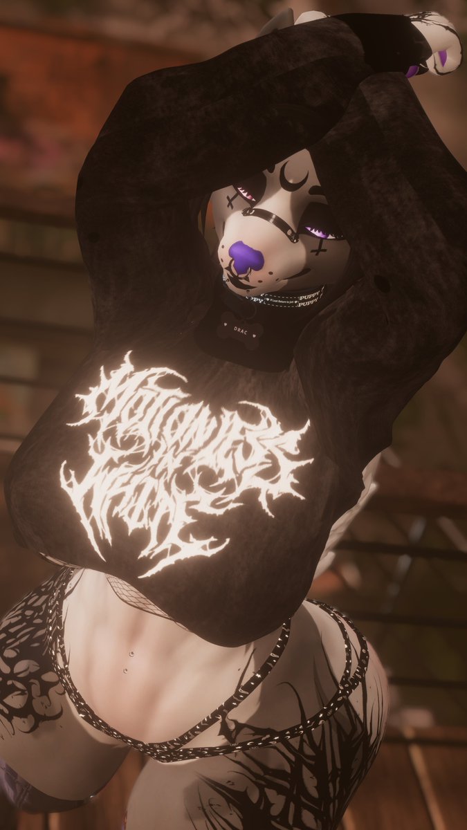 Dracocollievr's tweet image. Enjoying the Sunrise~ 💜🦇

Tags: #gothvtuber #vr #veki #wholesome #goths #foryou #spooky #VTuberになった経緯