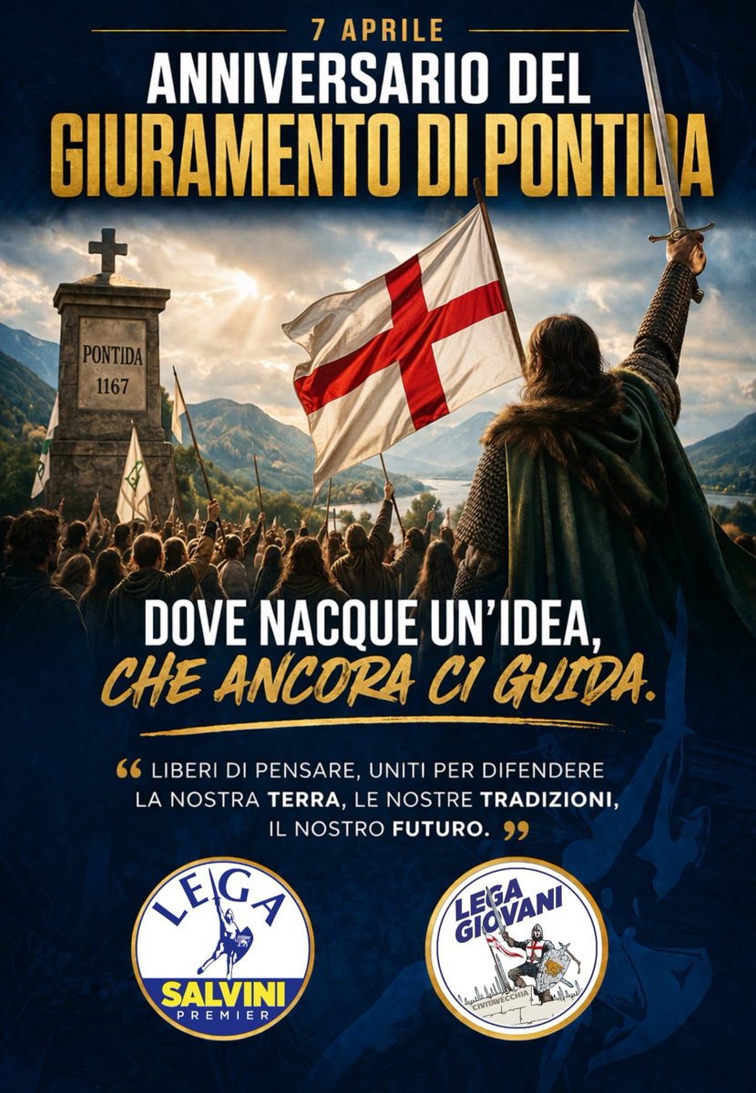 MgpPiemonte's tweet photo. 7 aprile 1167

Giuramento di Pontida

Dove nacque un'idea, che ancora ci guida. https://t.co/pZ6IH1KxOq