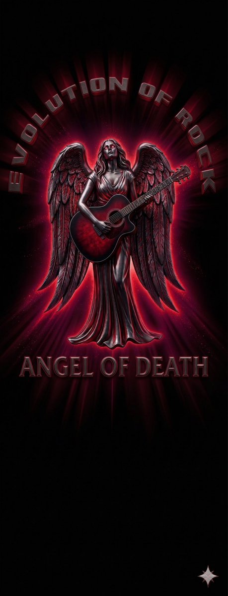 EvolutionOfRock's tweet photo. Angel of Death guitar logo design. https://t.co/Zu3DCewDXz