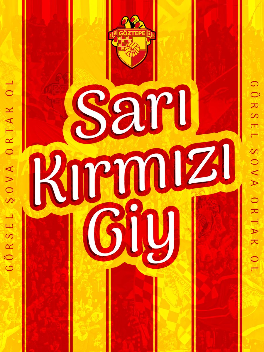 DisiGozGozler's tweet photo. 🟡🔴 Sarı kırmızı giy görsel showa ortak ol!!!

#Göztepe #DişiGözGözler #GKD https://t.co/9I5Tu3GW4j