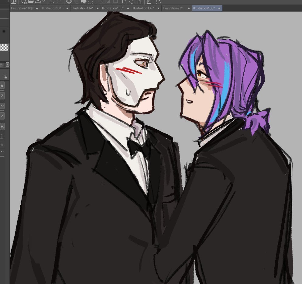 kanadeyoisak0's tweet photo. also i think its an appropriate time to share the concept favoomf and i came up with over a year ago which is the phantom of the opera x rui kamishiro but like literally he kisses the phantom #erui okay https://t.co/g7kODlroaM
