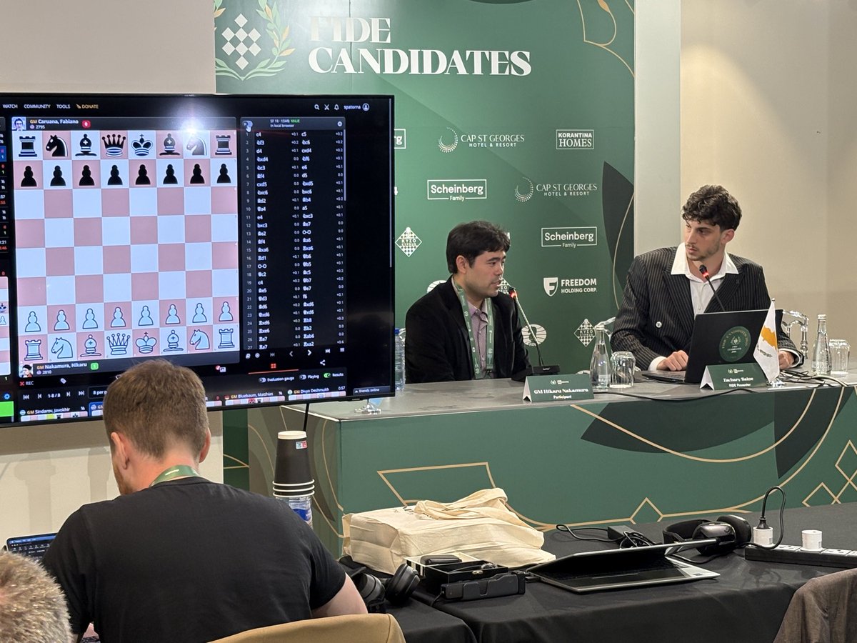 I asked Hikaru how he feels after the win against Fabiano and he said ‘it feels nice to shut up all the idiots who think I don’t know how to play chess.’ 😂🤣

<a href="/thechessnerd/">Zach</a> <a href="/GMHikaru/">Hikaru Nakamura</a>