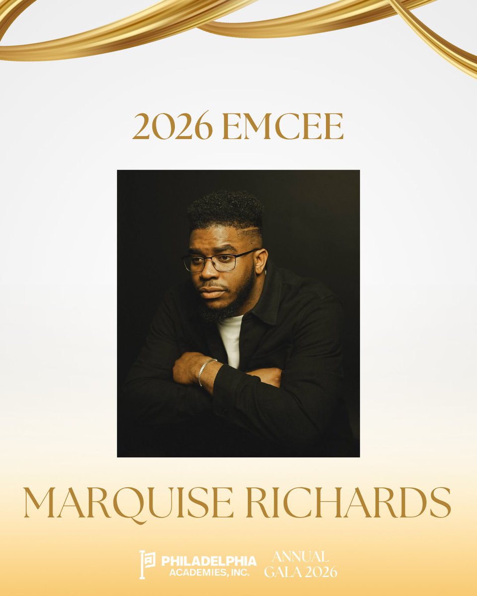 AcademiesInc's tweet photo. We’re proud to welcome Philadelphia’s own Marquise Richards as emcee for our Annual Gala, this Saturday, April 11th.

Tickets are still available. Secure yours at https://t.co/12jXuxd5Hz https://t.co/FcJw5HyChu