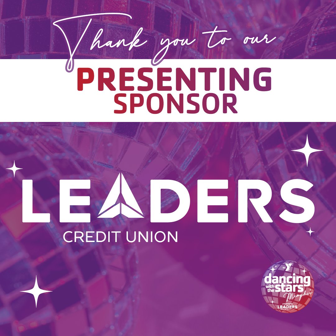 YMCAMemphis's tweet image. BIG NEWS 💥
We’re proud to welcome back Leaders Credit Union as the Presenting Sponsor of Dancing with the Stars – Memphis 2026! 

June 4 at the Agricenter is going to be unforgettable. Get your tickets: dancinginmemphis.com 🌟 #DWTSMemphis #YMCA #DancingInMemphis
@leaderscu