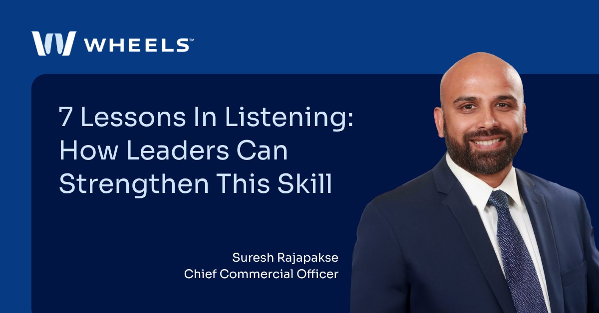 WheelsFleet's tweet image. 📣 As seen in Forbes, Chief Commercial Officer Suresh Rajapakse shares 7 lessons on how leaders can strengthen listening. The takeaway: better listening leads to stronger trust, communication and outcomes. 🔗ow.ly/1ck150YF6Xl

#Leadership #ClientExperience #ActiveListening
