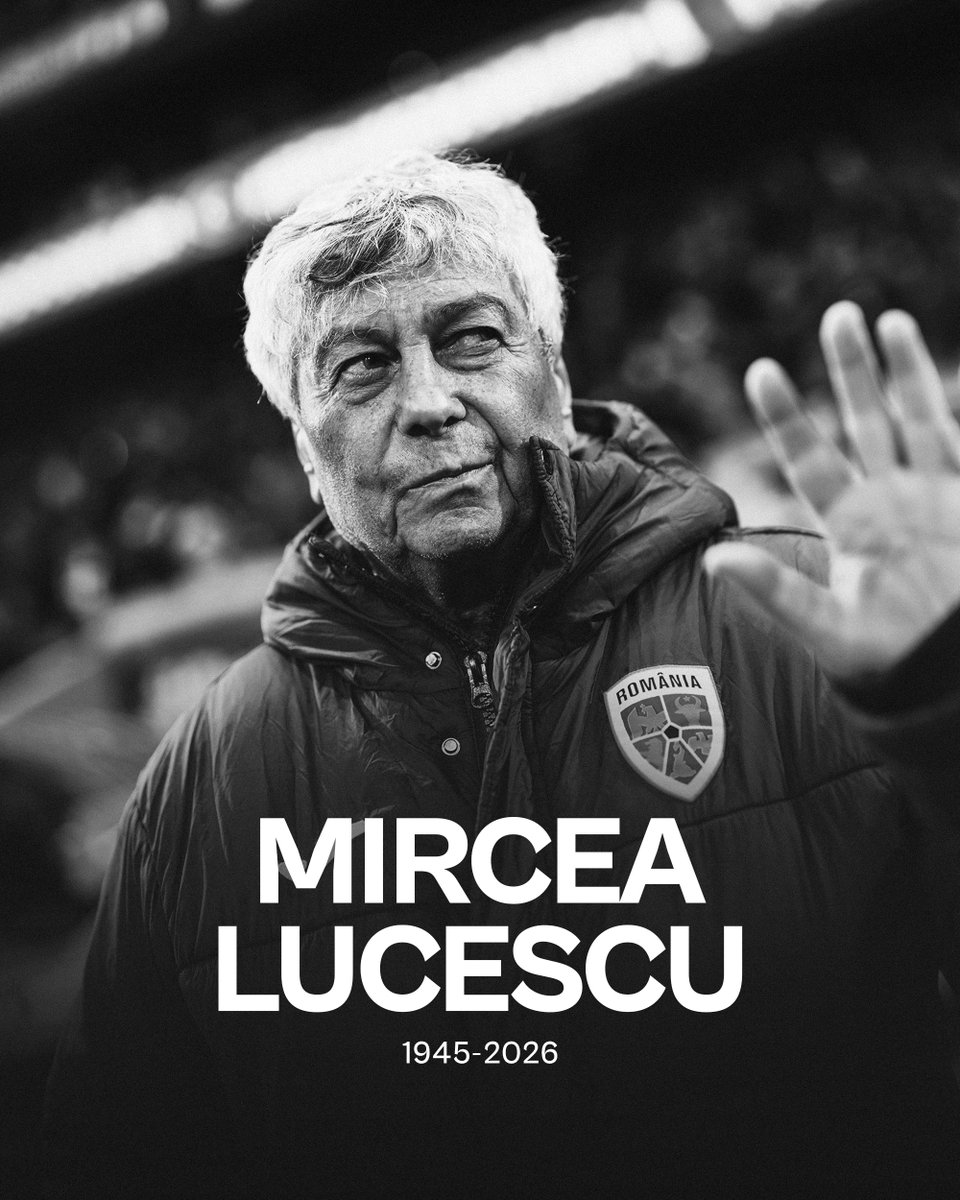 demarkesports's tweet photo. Dünya ve Türk futbolunda büyük izler bırakan ve sayısız başarıya imza atan efsane teknik direktör Mircea Lucescu’nun hayatını kaybettiğini derin bir üzüntüyle öğrenmiş bulunuyoruz.

Lucescu’ya Allah’tan rahmet, ailesine, yakınlarına ve tüm futbol camiasına başsağlığı dileriz. https://t.co/wXnZk21XuL