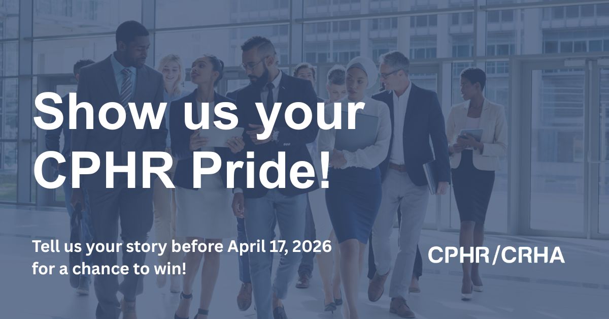 CPHRMB's tweet photo. Tell us what makes you proud to be a CPHR! 

We are asking you to send us a short description or reply to this post with your thoughts on why you are proud to be a CPHR. Two entries will be featured on LinkedIn and in our newsletter as part of our CPHR Pride campaign. https://t.co/XgAKlI648k