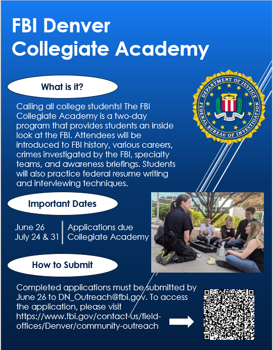 Fbi College Program FBI Denver will host a free, 2-day Collegiate Academy in Denver on July ...