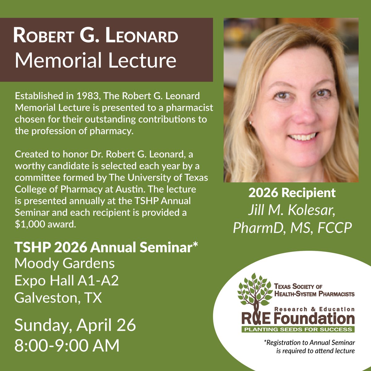 Texas Society of Health System Pharmacy (TSHP) tweet media