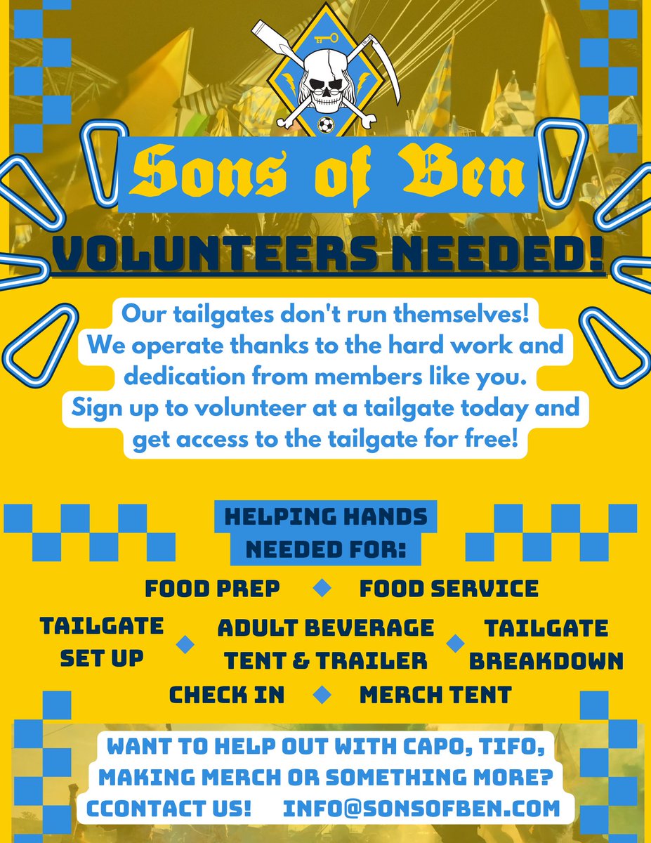 SonsofBen's tweet photo. If there's a guaranteed thing about gameday, it's that the Sons of Ben Tailgate doesn't miss

Use code 5DOOP for $5 off your ticket for this week only! https://t.co/KOty9La04b

Volunteers sign up and enjoy the tailgate on us!
https://t.co/AYeTHbJQ0j https://t.co/9bW2OuEcR1