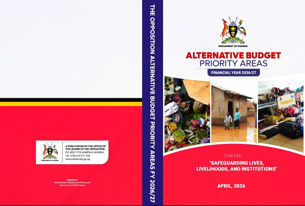 Today morning, our Acting President, party officials and several dignitaries joined the Leader of our parliamentary front <a href="/JoelSsenyonyi/">Joel Ssenyonyi</a> for the unveiling of the Alternative Budget Priorities for FY 2026/2027. The budget was Themed: "Safeguarding lives, livelihoods, &amp;