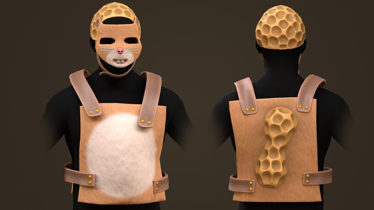 kekexdddd's tweet photo. Hello Rust twitter! This week I made a Hamster Mask and Chest plate. The day I saw that water wheel is coming soon I knew I had to make this. Hope y'all like it! 🐹

Mask: https://t.co/mZOWbagaQs
Chest: https://t.co/qhZEcEh9dO

@playrust
#rustskins #rustworkshop #rust
@gerrmanman https://t.co/ucF6xcHn57