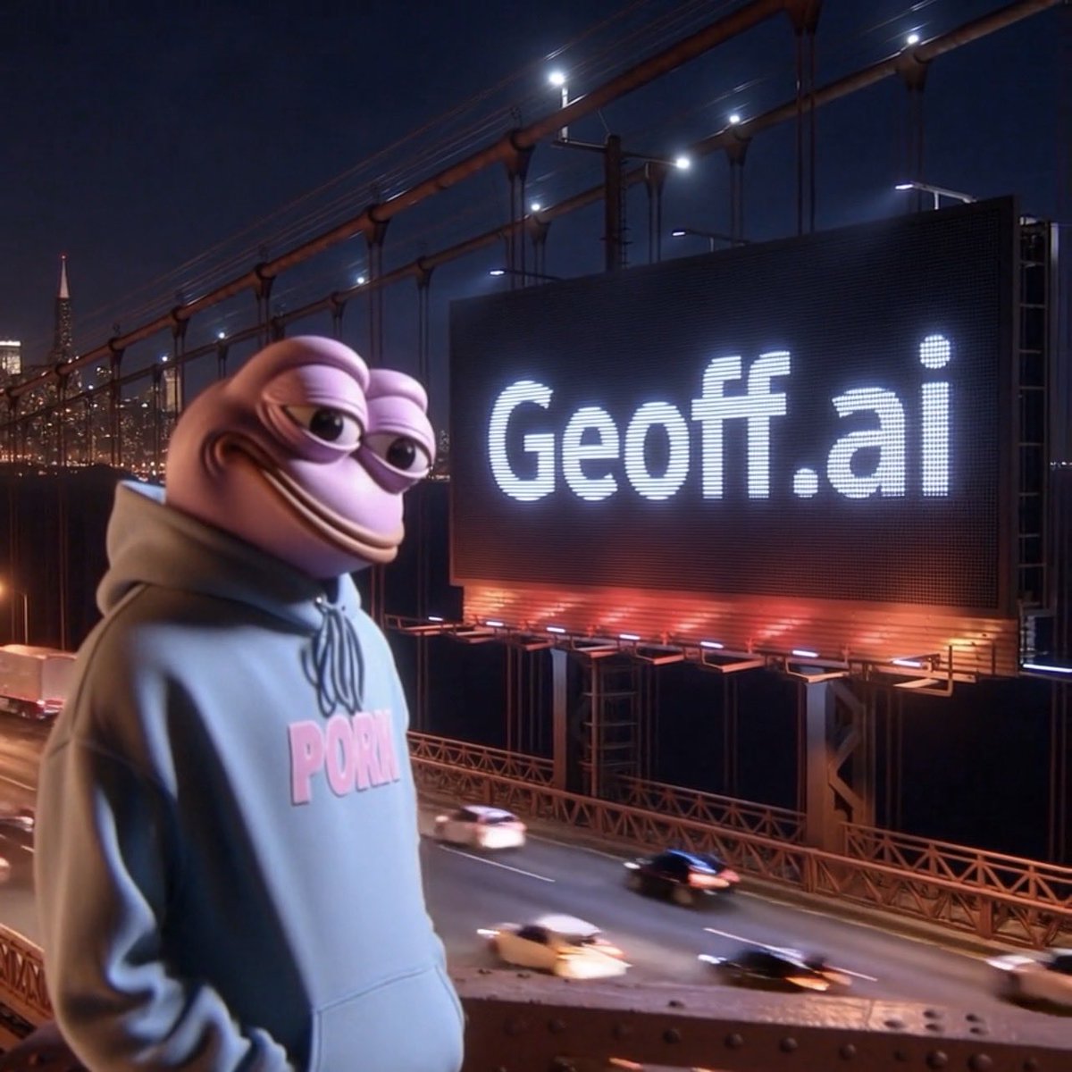 Kingsam0x_'s tweet image. “Everything you know is about to be upgraded. #NextLevel ⚡”

Geoff.ai 🔌 $Pork 🚀