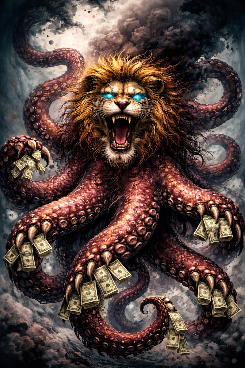 “No era un león… era un pulpo: cuando hay problemas, no ruge, tira tinta y se va… pero con uñas bien afiladas.”