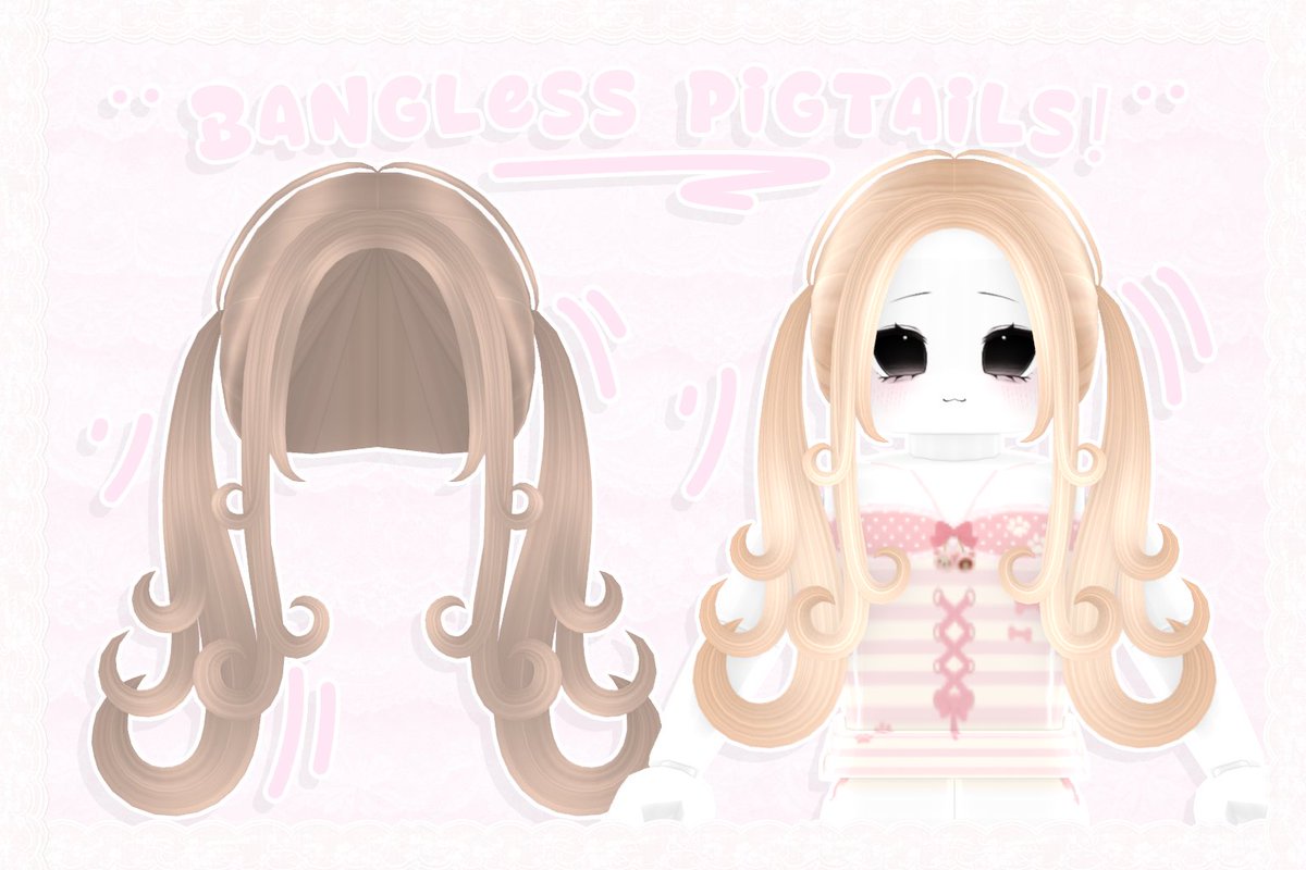 xurplu's tweet image. Bangless pigtails

#roblox #robloxugc #robloxhair #robloxhairugc