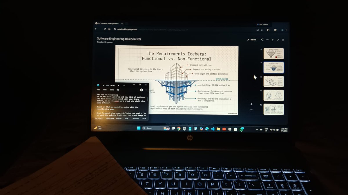 SeeviOnX's tweet photo. Would seem like I’m about to whip up some wild Jarvis-level sh*t…
tho.. just Software Engineering presentation tomorrow :)

<@NotebookLM hella cooks at ppts > https://t.co/GpcuMehwm4