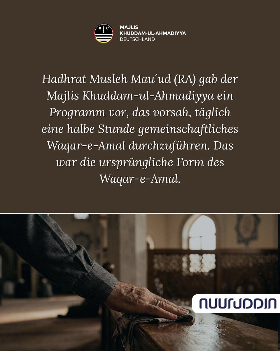 KhuddamDE's tweet photo. 📖 Neuer Nuuruddin Artikel!

Waqar-e-Amal ist mehr als nur Saubermachen. Es ist eine Haltung, bei der wir jede Arbeit mit Würde verrichten und keine Aufgabe als gering ansehen. 

👉🏽 Jetzt lesen in der Islah App: https://t.co/nD0mnmq2Gw https://t.co/7oZZpNMbHG