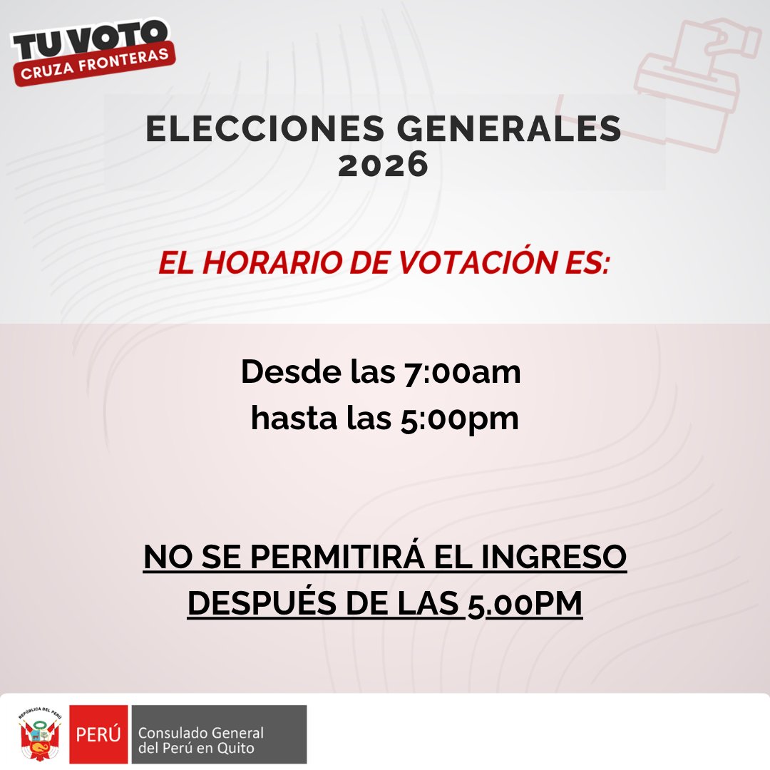 Consulado General del Perú en Quito tweet media