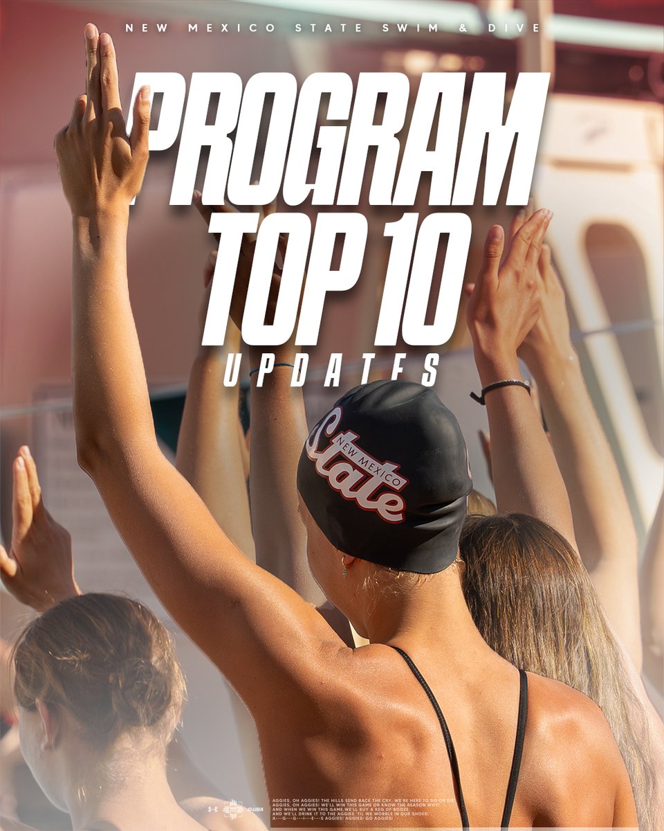 NMStateSwimDive's tweet photo. The Top 10 just got a refresh. 🔄🏊‍♀️

#AggieUp https://t.co/bqHkUb7Lem