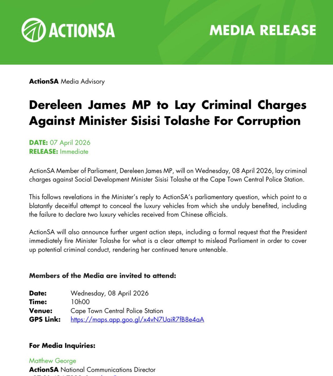 Dereleen James MP tweet media