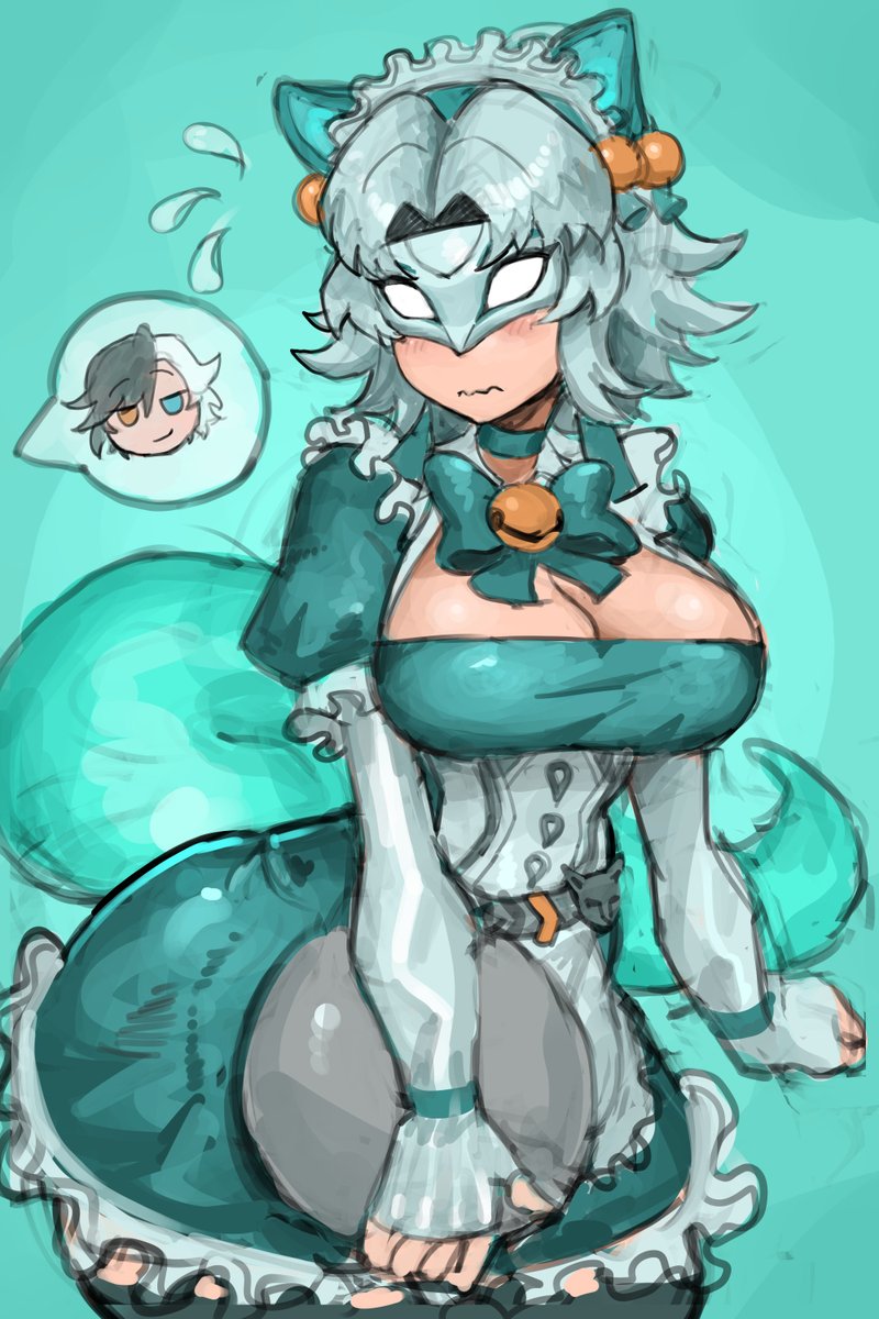 Saiykik's tweet image. White Fox maid #MarvelRivals