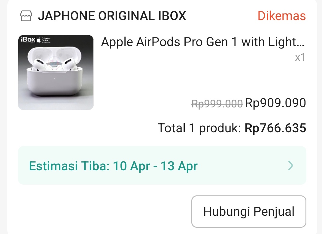 rynnlf__'s tweet photo. udah bener belum ya harga segini buat AirPods Pro Gen 1? barusan liat di Shopee lagi diskon jadi 700rb-an terus langsung co aja karena takut harganya naik lagi https://t.co/Asj6bylEC8