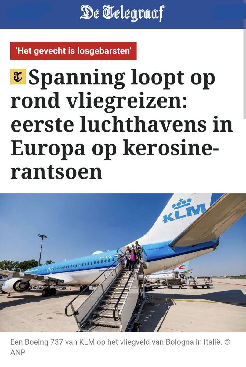 anticovidiano74's tweet photo. De #Telegraaf weet het zelf ook niet meer 😁

Tekort of niet Tekort dat is de vraag 🤣

#vliegen #kerosine #brandstof #angtporno https://t.co/gbx4noF8mK