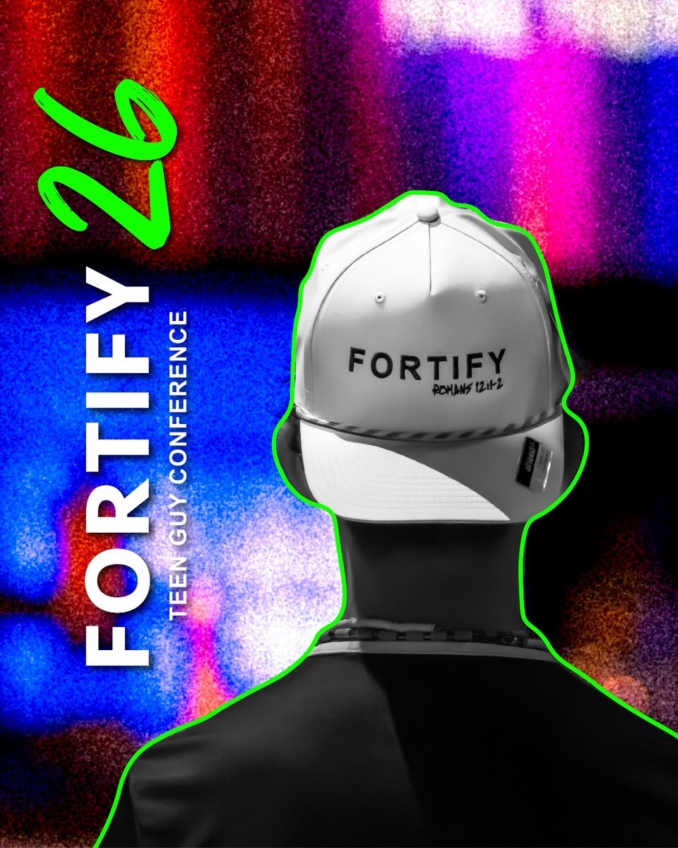 Fortify will challenge and equip teen guys to grow in faith, build brotherhood, &amp; stand firm in Christ.

Through powerful teaching, practical breakout sessions, and meaningful connections, guys are encouraged to live boldly for their faith!

🔗 Learn more: bit.ly/4se9wjn