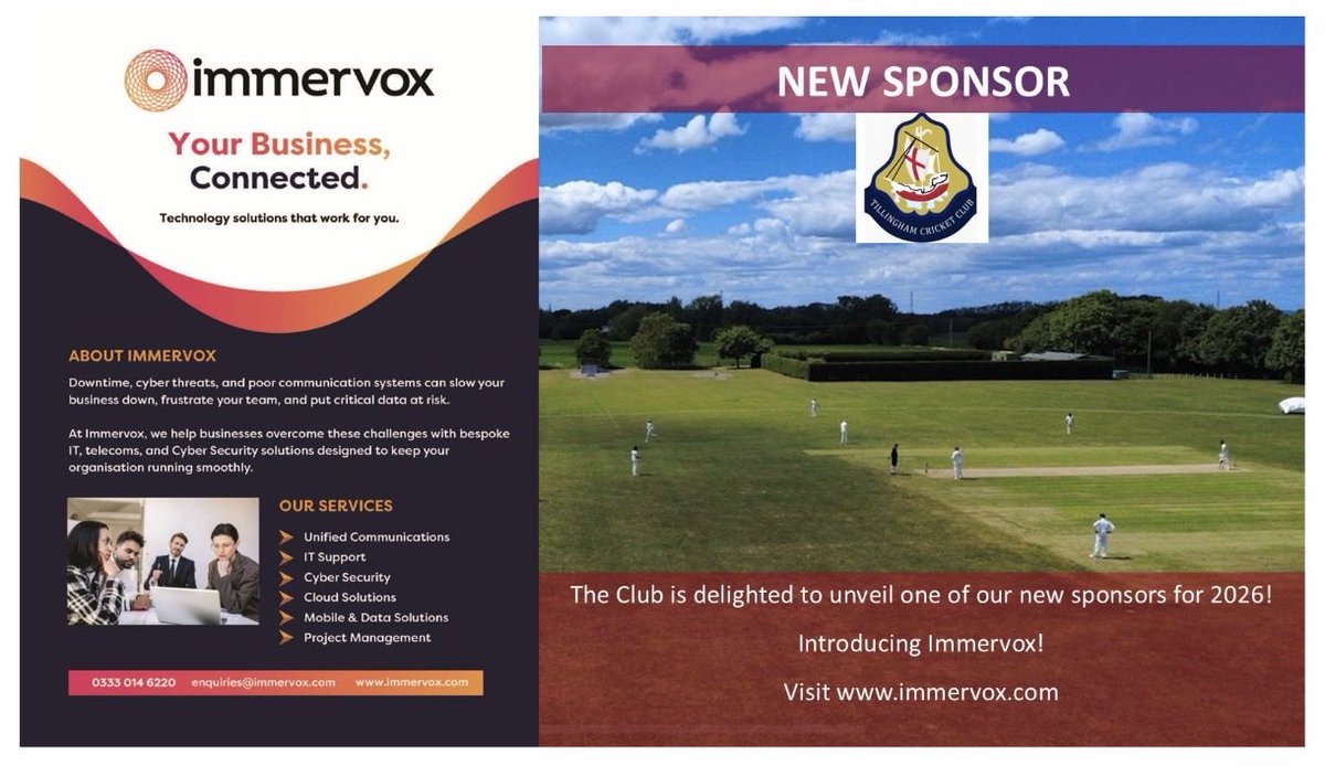 TillinghamCC's tweet photo. New sponsors! The club is grateful for all our sponsors and supporters, new and old https://t.co/D8KdzEUzBB