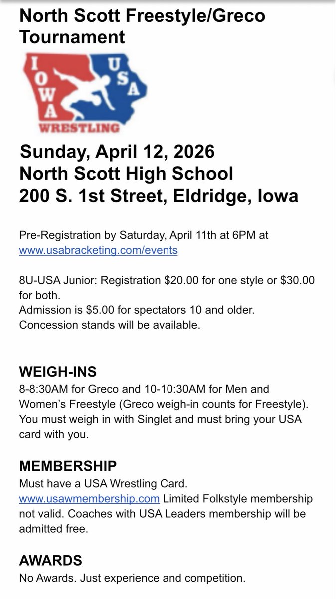 Iowa/USA Wrestling tweet media